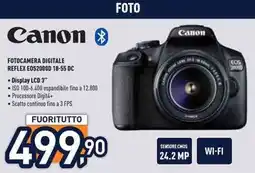 Unieuro Canon FOTOCAMERA DIGITALE REFLEX EOS2000D 18-55 DC offerta