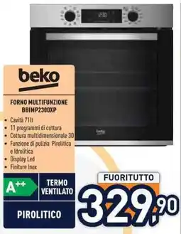 Unieuro beko FORNO MULTIFUNZIONE BBIMP2300XP offerta