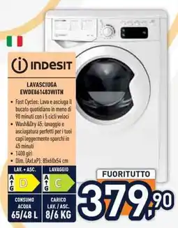 Unieuro INDESIT LAVASCIUGA EWDE861483WITN offerta