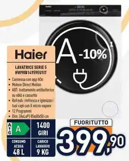 Unieuro Haier LAVATRICE SERIE 5 HW90B14959EU1IT offerta