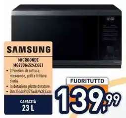 Unieuro SAMSUNG MICROONDE MG23DG4524CGE1 offerta