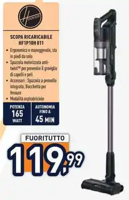 Unieuro Hoover SCOPA RICARICABILE HF1P10H 011 offerta