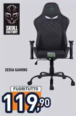 Unieuro SKULL FACTORY Sedia gaming offerta