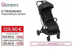 Prenatal Giordani. G-touch black offerta