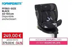 Prenatal FOPPAPEDRETTI FP360I-SIZE BLACK 40-150 cm offerta