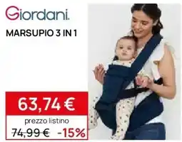 Prenatal Giordani marsupio 3 in 1 offerta