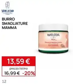 Prenatal Weleda burro smagliature mamma offerta