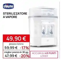 Prenatal Chicco sterilizzatore a vapore offerta