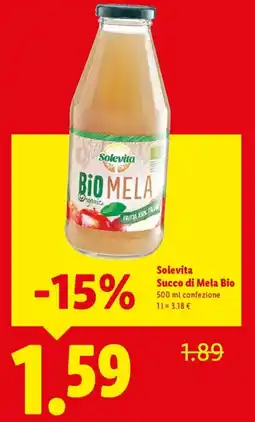 Lidl Solevita Succo di Mela Bio offerta