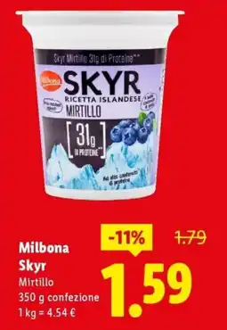 Lidl Milbona Skyr Mirtillo offerta