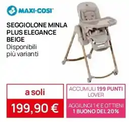 Prenatal MAXI-COSI Seggiolone minla plus elegance beige offerta