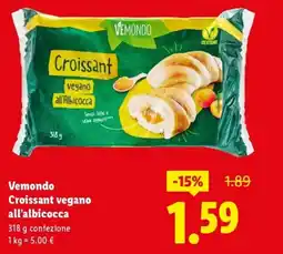 Lidl Vemondo Croissant vegano all'albicocca offerta