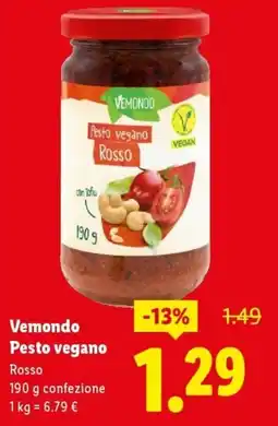 Lidl Vemondo Pesto vegano Rosso offerta