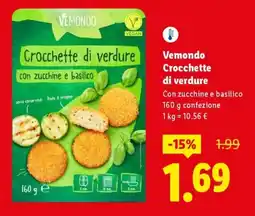 Lidl Vemondo Crocchette di verdure Con zucchine e basilico offerta