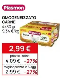 Prenatal Plasmon omogeneizzato carne offerta