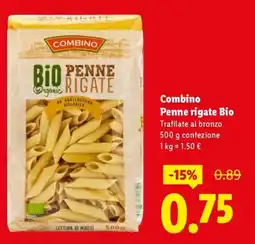 Lidl Combino Penne rigate Bio Trafilate al bronzo offerta