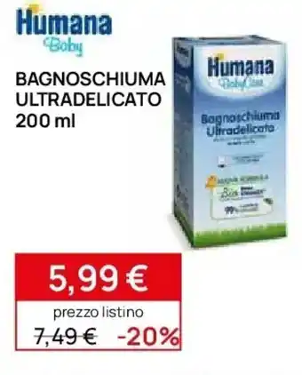 Prenatal Humana bagnoschiuma ultradelicato offerta