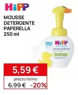 Prenatal HiPP Mousse detergente paperella offerta