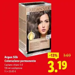 Lidl Argan Silk Colorazione permanente Castano chiaro 5.0 offerta