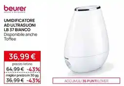 Prenatal Beurer umidificatore ad ultrasuoni LB 37 bianco offerta
