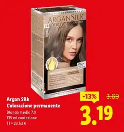 Lidl Argan Silk Colorazione permanente Biondo medio 7.0 offerta
