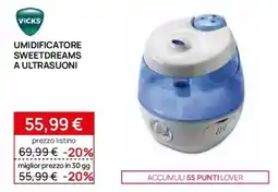 Prenatal VICKS Umidificatore sweetdreams a ultrasuoni offerta
