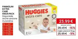 Prenatal HUGGIES Pannolini extra care mega pack offerta