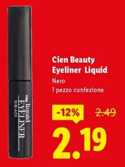 Lidl Cien Beauty Eyeliner Liquid Nero offerta