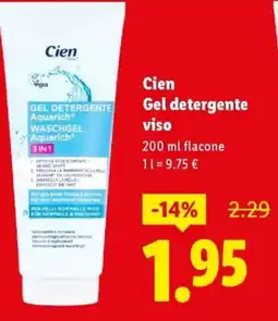 Lidl Cien Gel detergente viso offerta