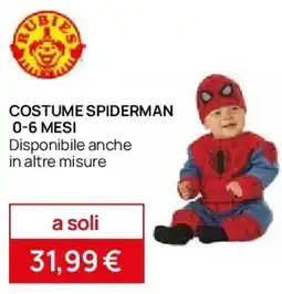 Prenatal RUBIE'S Costume spiderman 0-6 mesi offerta