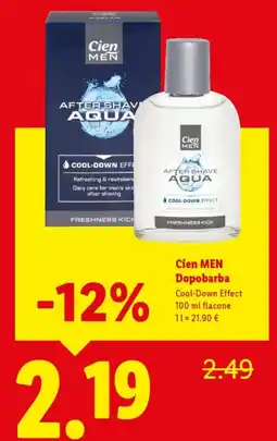 Lidl Cien Men Dopobarba Cool-Down Effect offerta