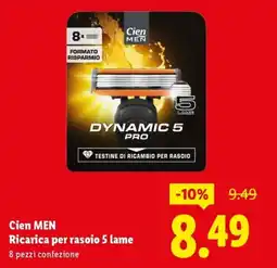 Lidl Cien Men Ricarica per rasoio 5 lame offerta