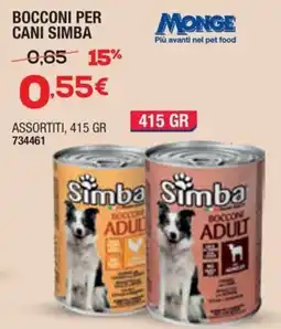 Bricofer Bocconi per cani simba MONGE offerta