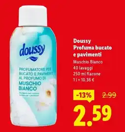 Lidl Doussy Profuma bucato e pavimenti Muschio Bianco offerta