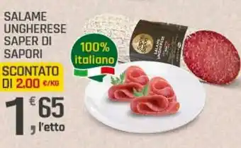 Supermercati Dok Salame ungherese SAPER DI SAPORI offerta