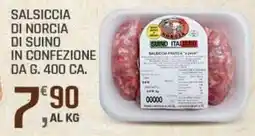 Supermercati Dok Salsiccia di norcia di suino in confezione offerta