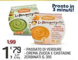 Supermercati Dok Passato di verdure - crema zucca e castagne ZERBINATI offerta
