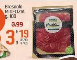Supermercati Dok Bresaola MIDELIZIA offerta