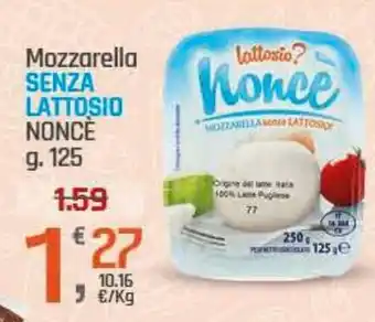 Supermercati Dok Mozzarella senza lattosio NONCE offerta