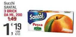 Supermercati Dok Succhi santal 3 brick offerta