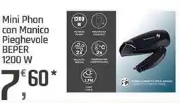 Supermercati Dok Mini Phon con Manico Pieghevole BEPER 1200 W offerta