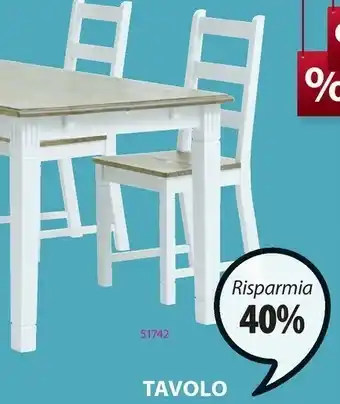 JYSK Tavolo pranzo wien 70x115 bianco/marrone offerta
