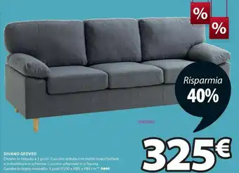 JYSK Divano gedved 3 posti grigio offerta