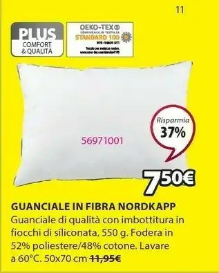 JYSK Guanciale in fibra nordkapp 50x70 offerta