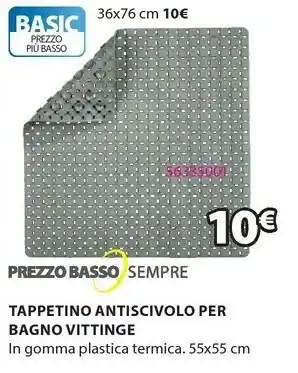 JYSK Tappetinoo antiscivolo per bagno vittinge offerta