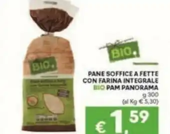 Metà Pam panorama pane soffice a fette con farina integrale bio offerta
