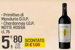 Supermercati Dok Primitivo di Manduria D.O.P. Chardonnay I.G.P. NOTTE ROSSA offerta