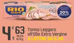 Supermercati Dok Tonno Leggero all'Olio Extra Vergine 4 lattine offerta