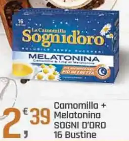 Supermercati Dok Camomilla + Melatonina SOGNI D'ORO 16 Bustine offerta