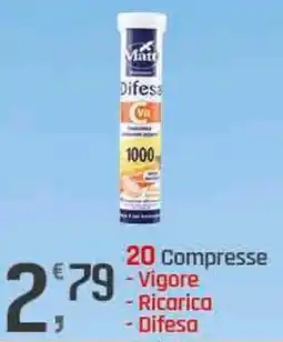 Supermercati Dok 20 Compresse Vigore - Ricarica - Difesa offerta